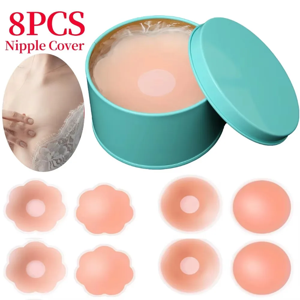 Nipple Cover Pasties - Cache-tétons réutilisables en silicone, adhésifs invisibles,