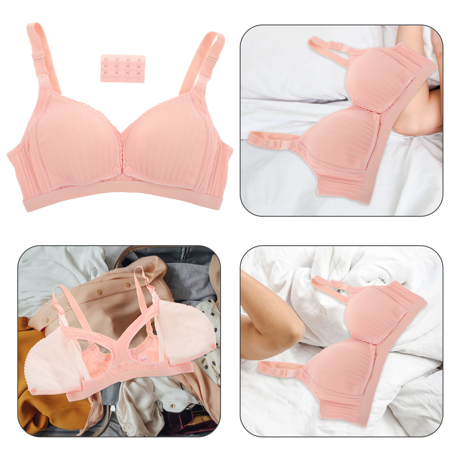 Nursing Bra Sleep - Soutien-gorge d'allaitement sans armatures rose 38