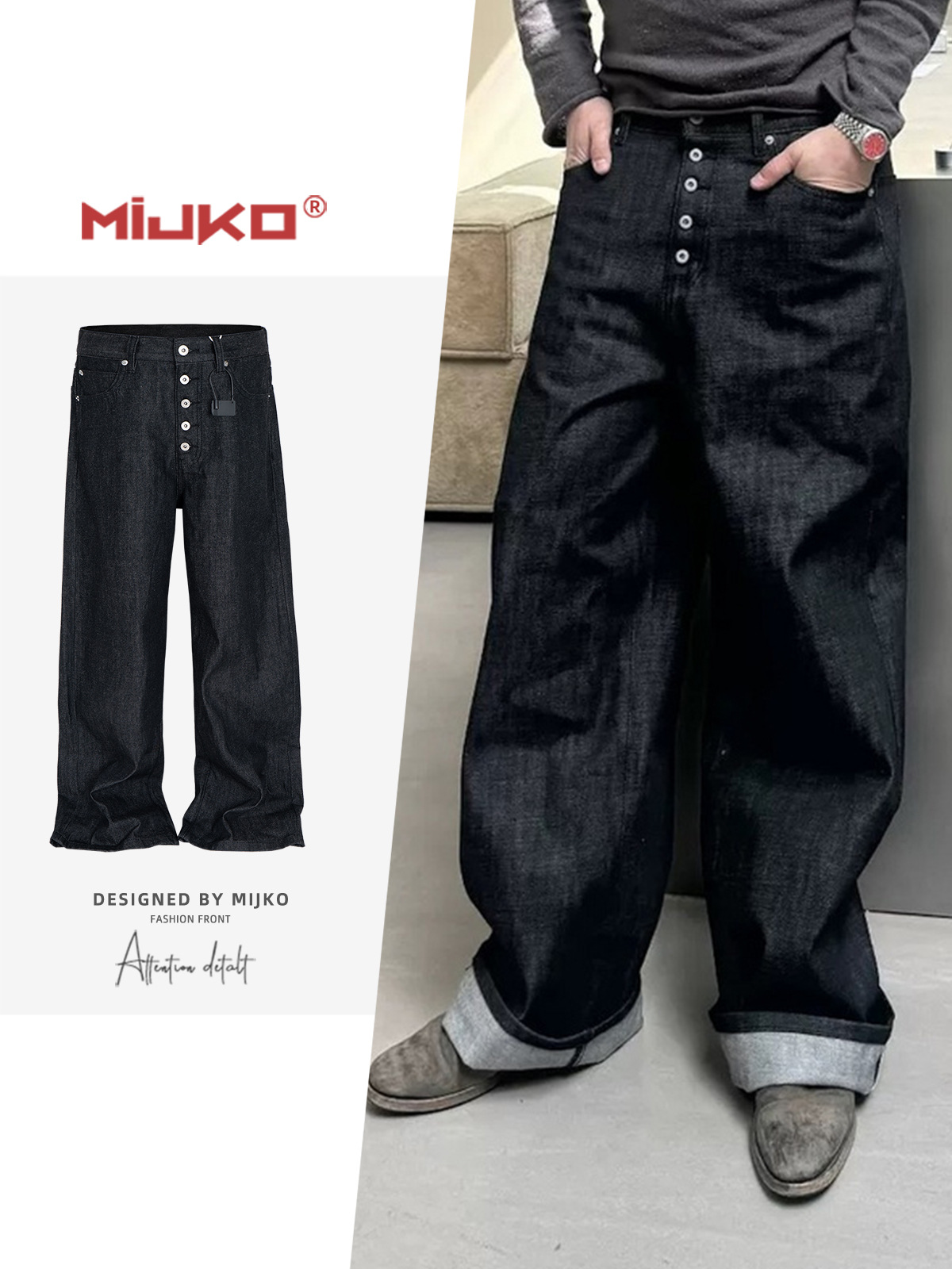 Levis Jeans 501 - MIJKO High Street Cleanfit Drak bleu