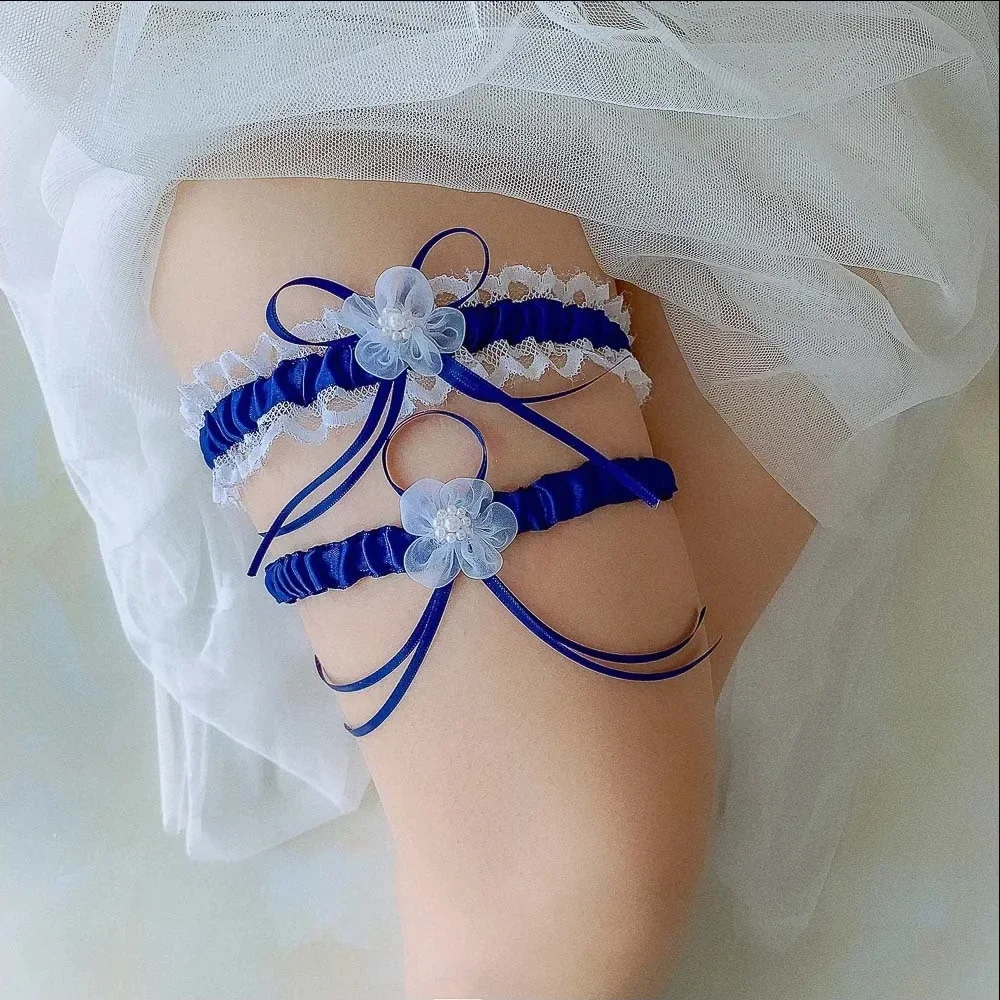 Garter Belt Set - 2 pièces/ensemble ruban de Satin mariage