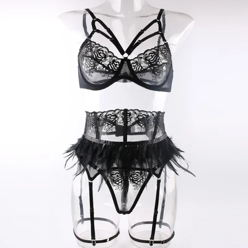 Ensemble de lingerie en satin  - Garter Belt Set avis et prix