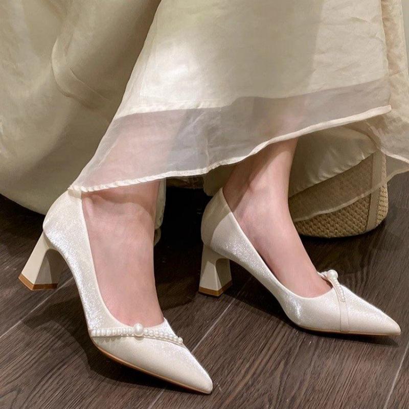 Escarpins élégants à talons ca - Slip Dress Satin avis et prix