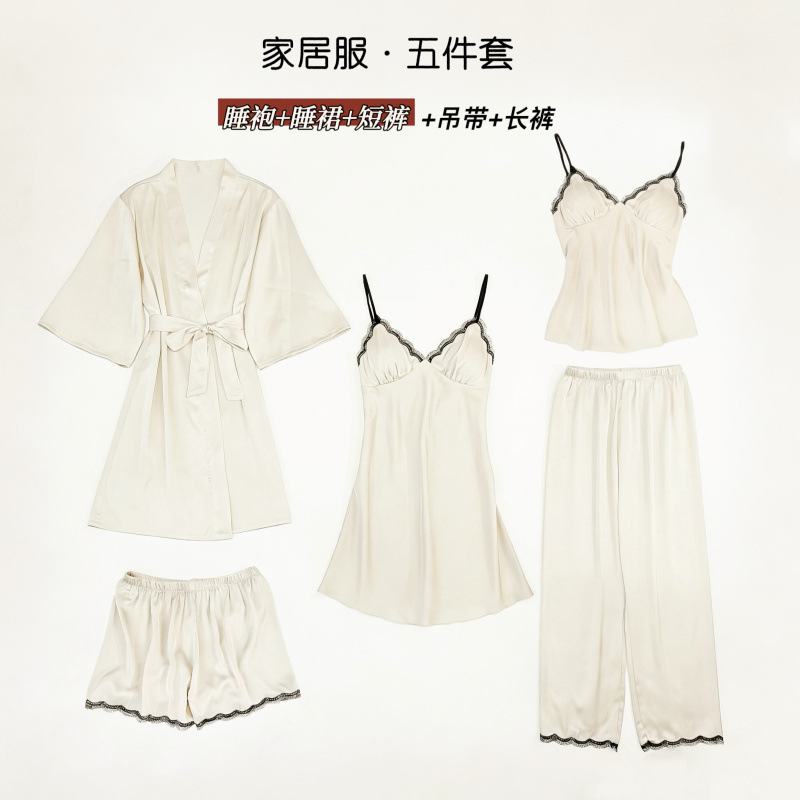 Ensemble de pyjama cinq pièces - Robe Silk Women avis et prix