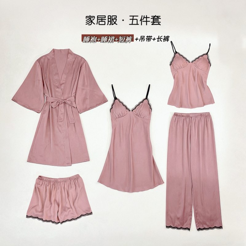 Ensemble de pyjama cinq pièces - Robe Silk Women avis et prix
